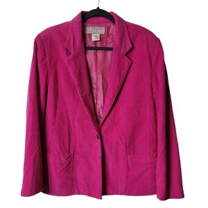 VINTAGE Adaptations Pink Corduroy Blazer Size 16